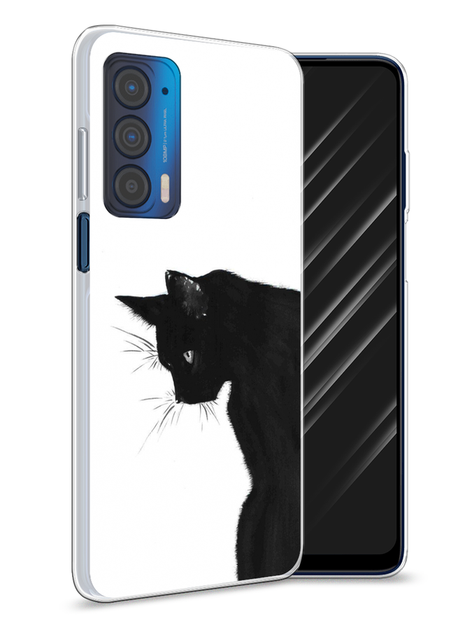 

Чехол Awog на Motorola Edge (2021) "Black cat", Черный;белый, 242950-1