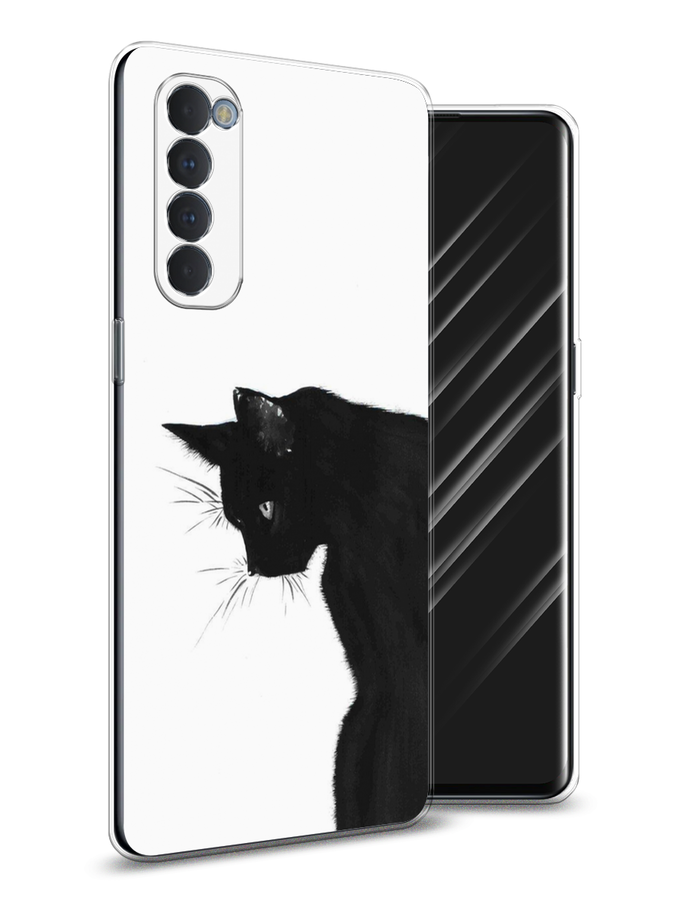 

Чехол Awog на Oppo Reno 4 Pro "Black cat", Черный;белый, 258950-1