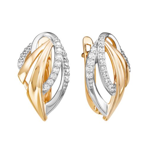 

Серьги из красного золота ЯХОНТ Золотой 189069, фианит, 189069
