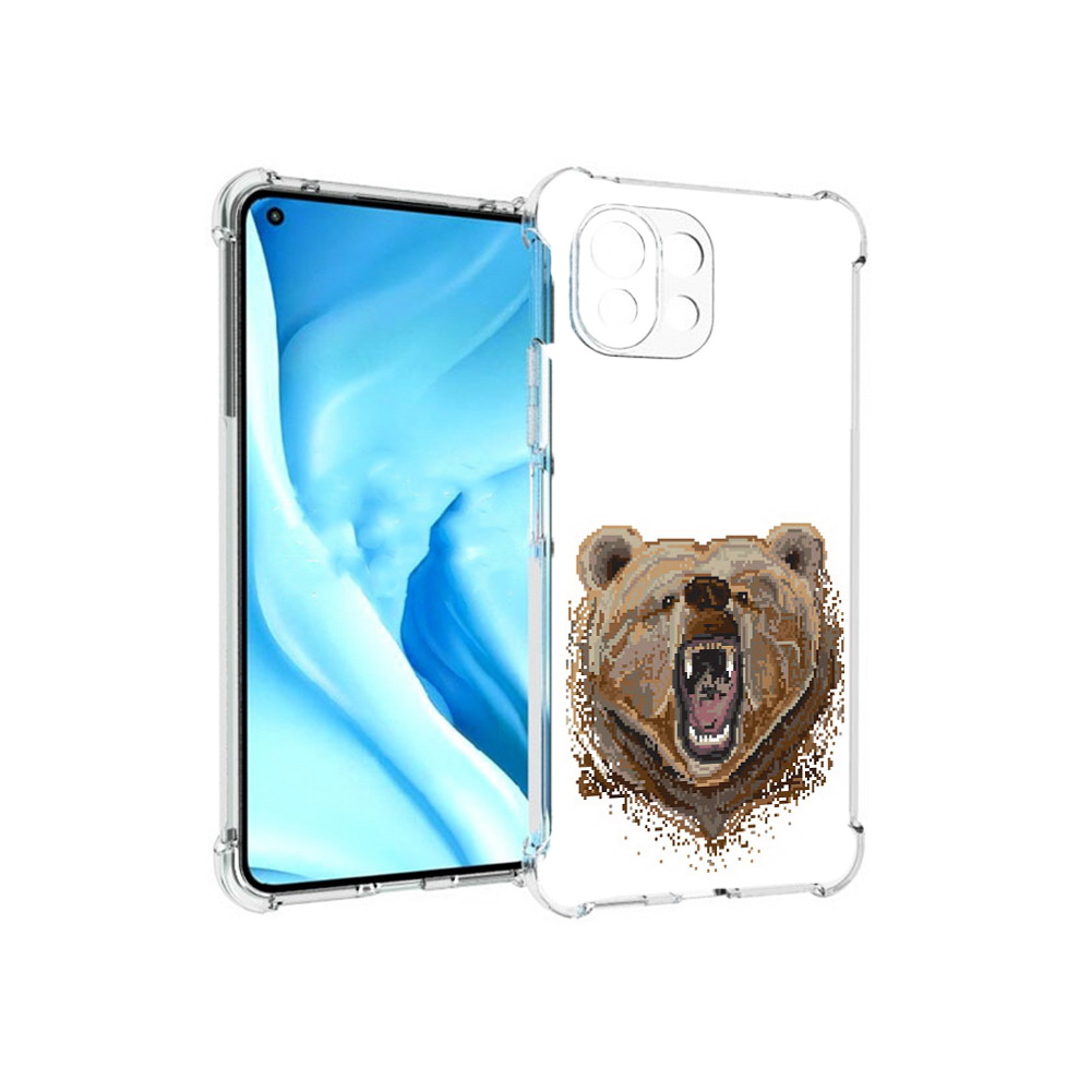

Чехол MyPads Tocco для Xiaomi Mi 11 Lite пиксельный медведь (PT159462.256.539), Прозрачный, Tocco