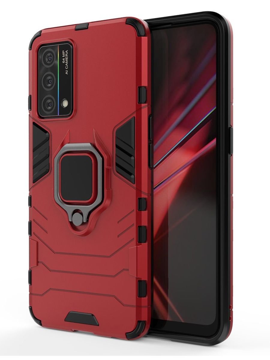 

Brodef Ring Противоударный чехол с кольцом для Realme GT Master Edition красный