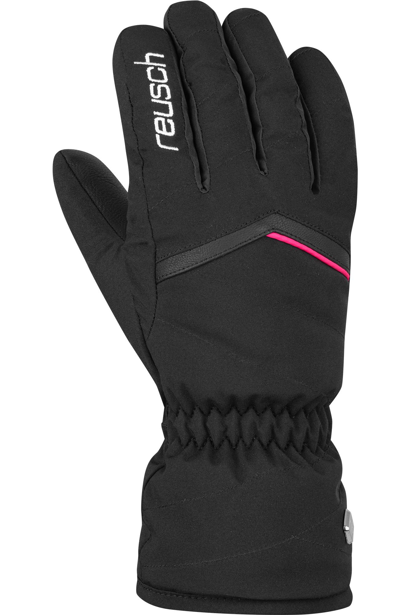 

Перчатки Reusch Marisa Black/White/Pink Glo (Inch (Дюйм):6,5) 2023-24, Черный, Marisa