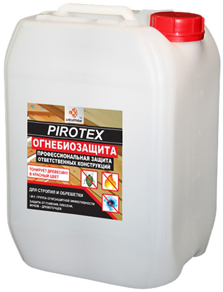 PIROTEX ОгнеБиоЗащита пропитка от возгорания и биоразложения (5л)