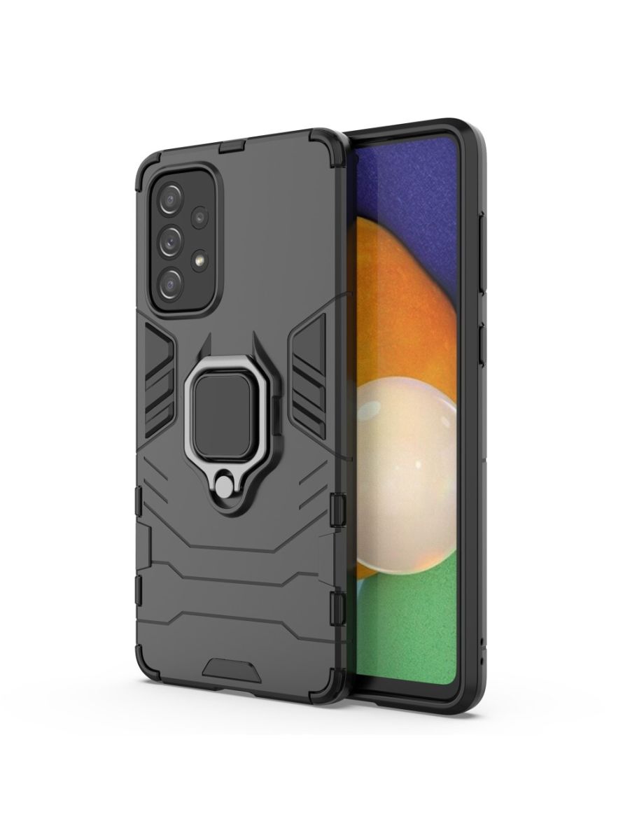 

Brodef Ring Противоударный чехол с кольцом для Samsung Galaxy A73 черный