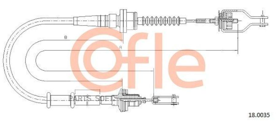 

COFLE 92.18.0035 Трос сцепления NISSAN ALMERA 1.4 95- 1шт