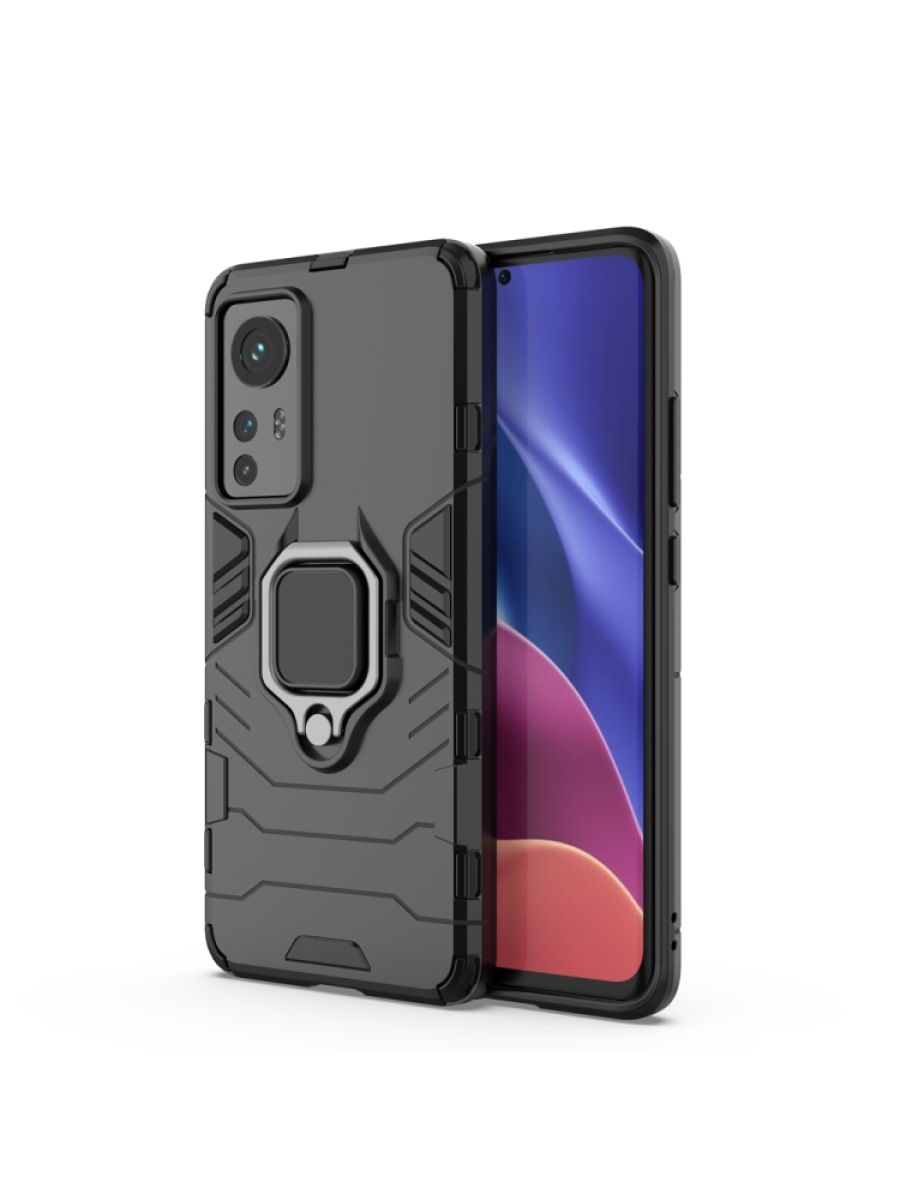 

Brodef Ring Противоударный чехол с кольцом для Xiaomi 12 черный