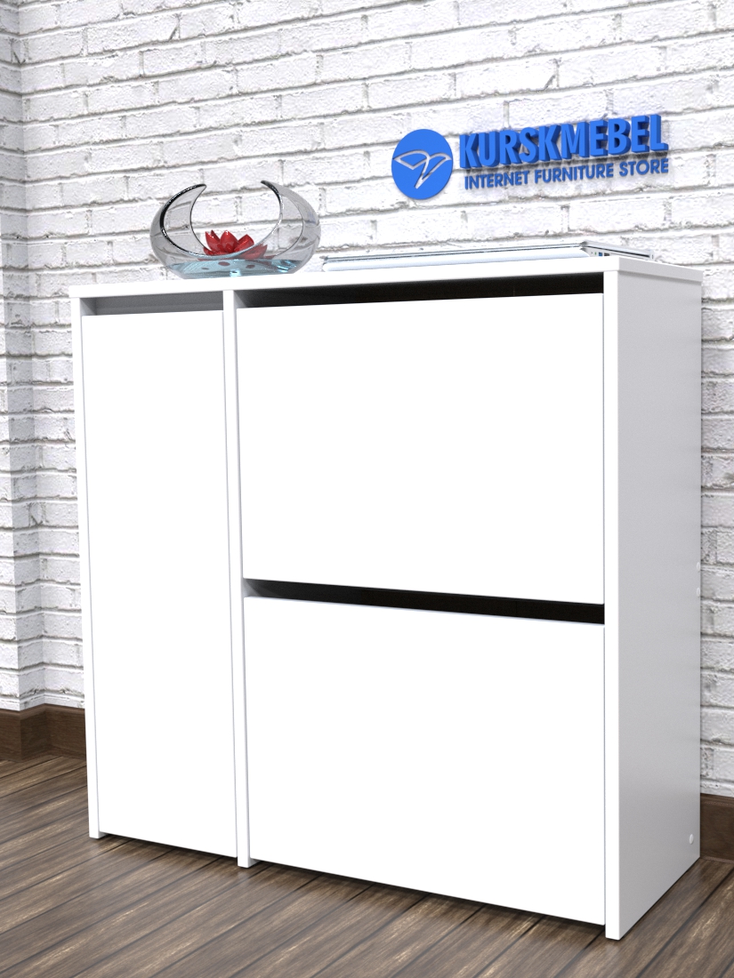 

Обувница Курскмебель белый иней 76x30.3x74.8 см