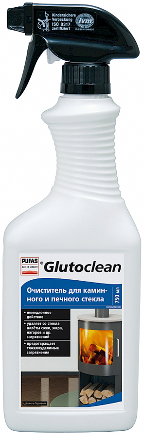 PUFAS Glutoclean №369 очиститель для каминного и печного стекла (750мл) pufas glutoclean 366 интенсивный очиститель пластмасс 750мл