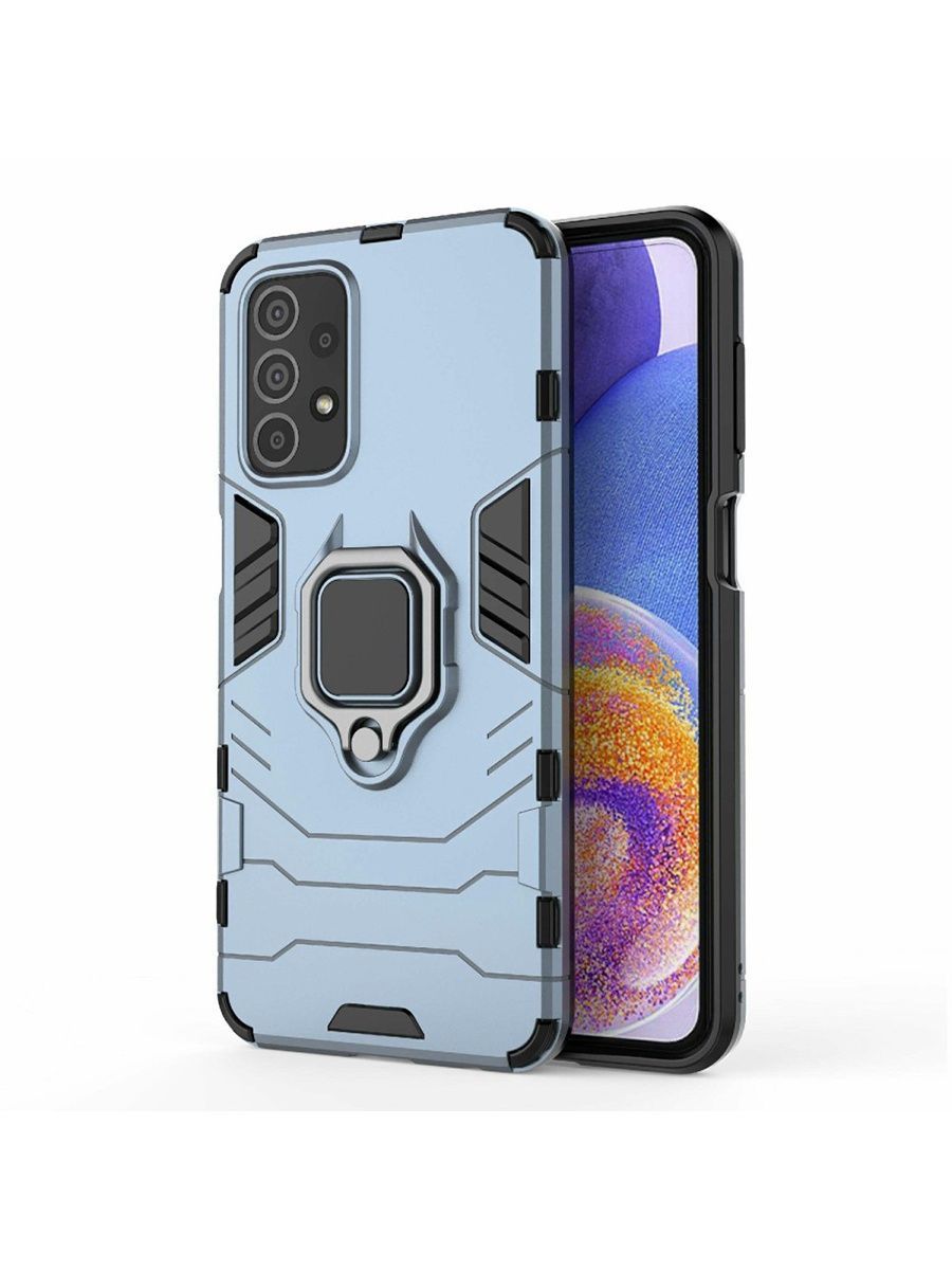 

Brodef Ring Противоударный чехол с кольцом для Samsung Galaxy A23 синий