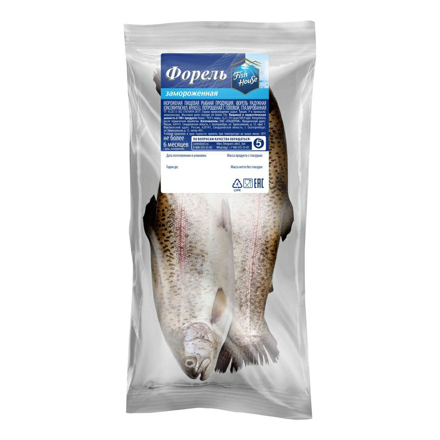 

Форель Fish House замороженная потрошеная с головой тушка
