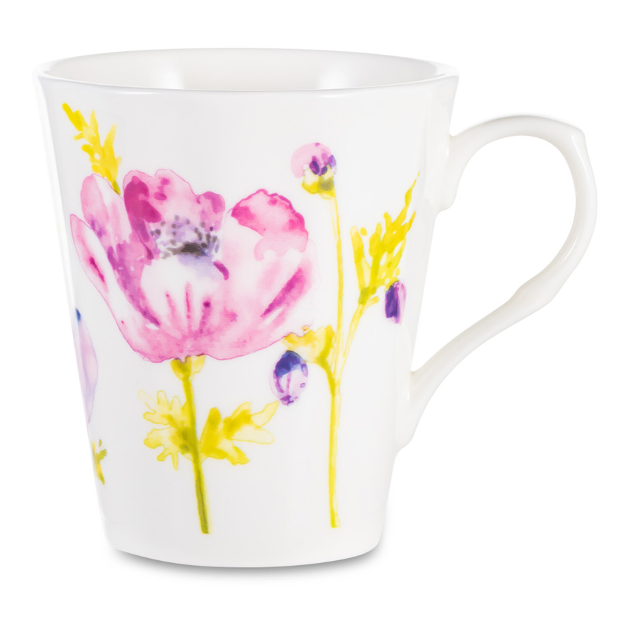 

Кружка Just Mugs Heritage Идеальный сад Маки 370 мл, фарфор костяной