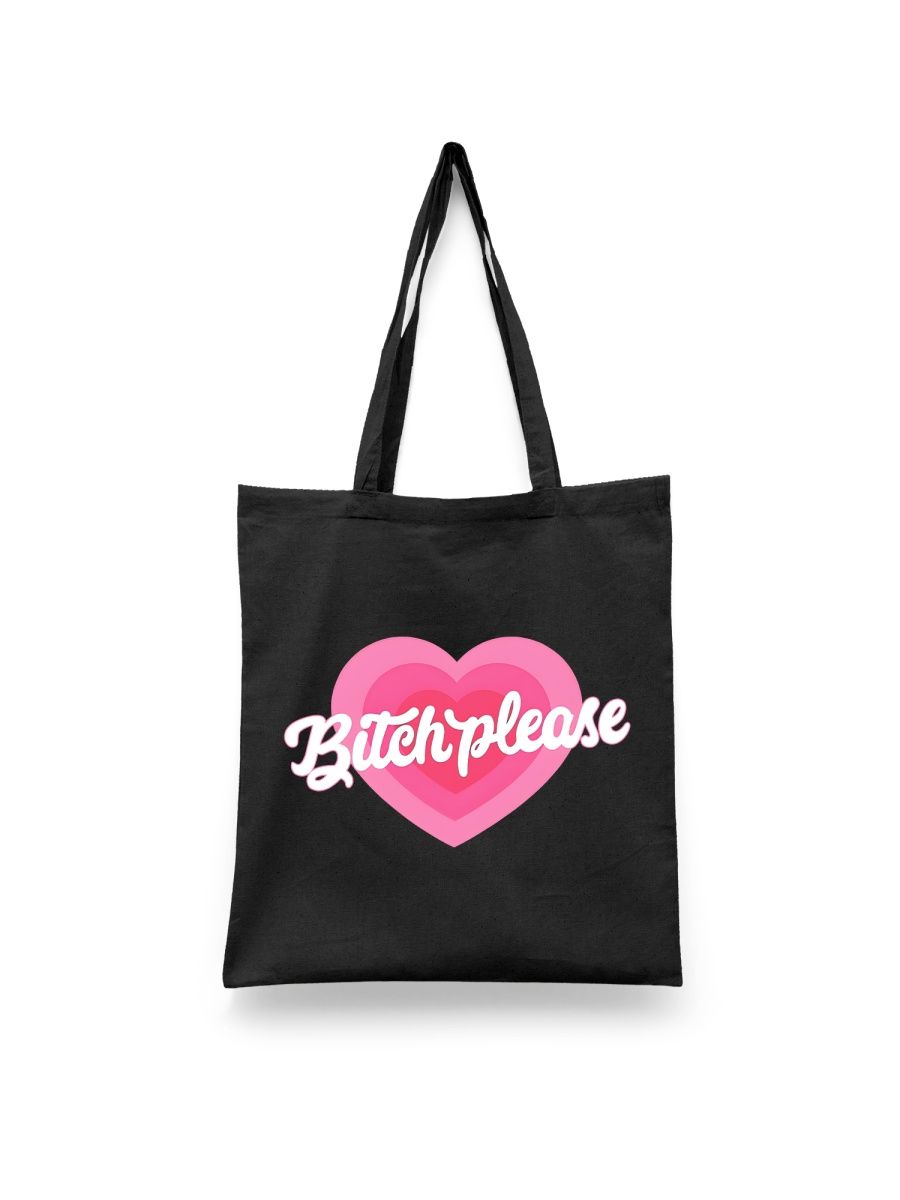 

Шоппер унисекс Каждому Своё Bitch please/Pink FRBCH2, черный, Bitch please/Pink FRBCH2