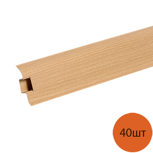 

IDEAL Komfort плинтус с кабель-каналом и мягким краем Вишня 241 (2,5м) (упак. 40шт.)