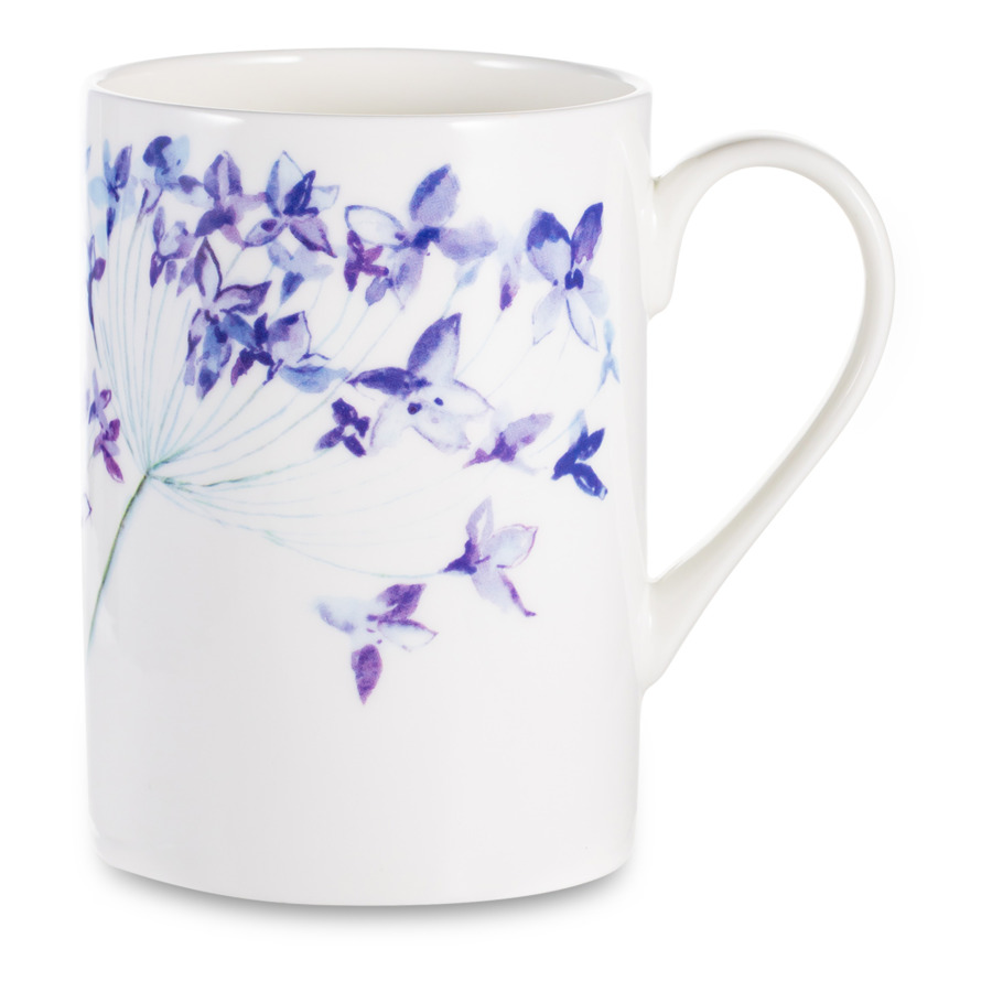 

Кружка Just Mugs Norfolk Цветы №2 400 мл, фарфор костяной