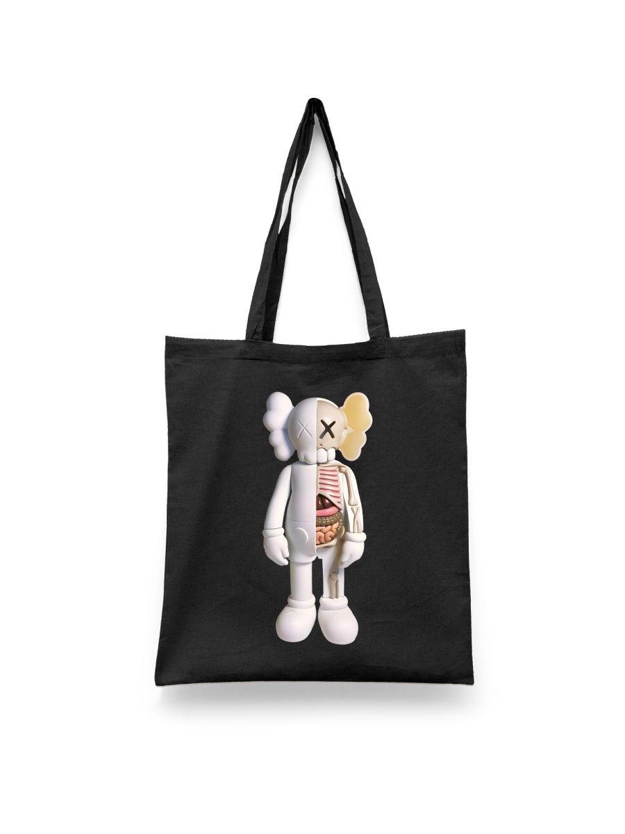 

Шоппер унисекс Каждому Своё Художник/KAWS/Кавс IZKW7, черный, Художник/KAWS/Кавс IZKW7