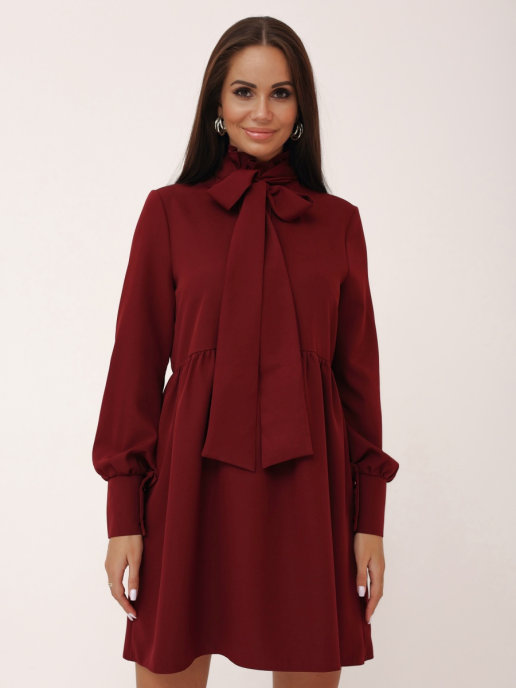 

Платье женское DAZZLE STYLE Селена бордовое 46 RU, Селена