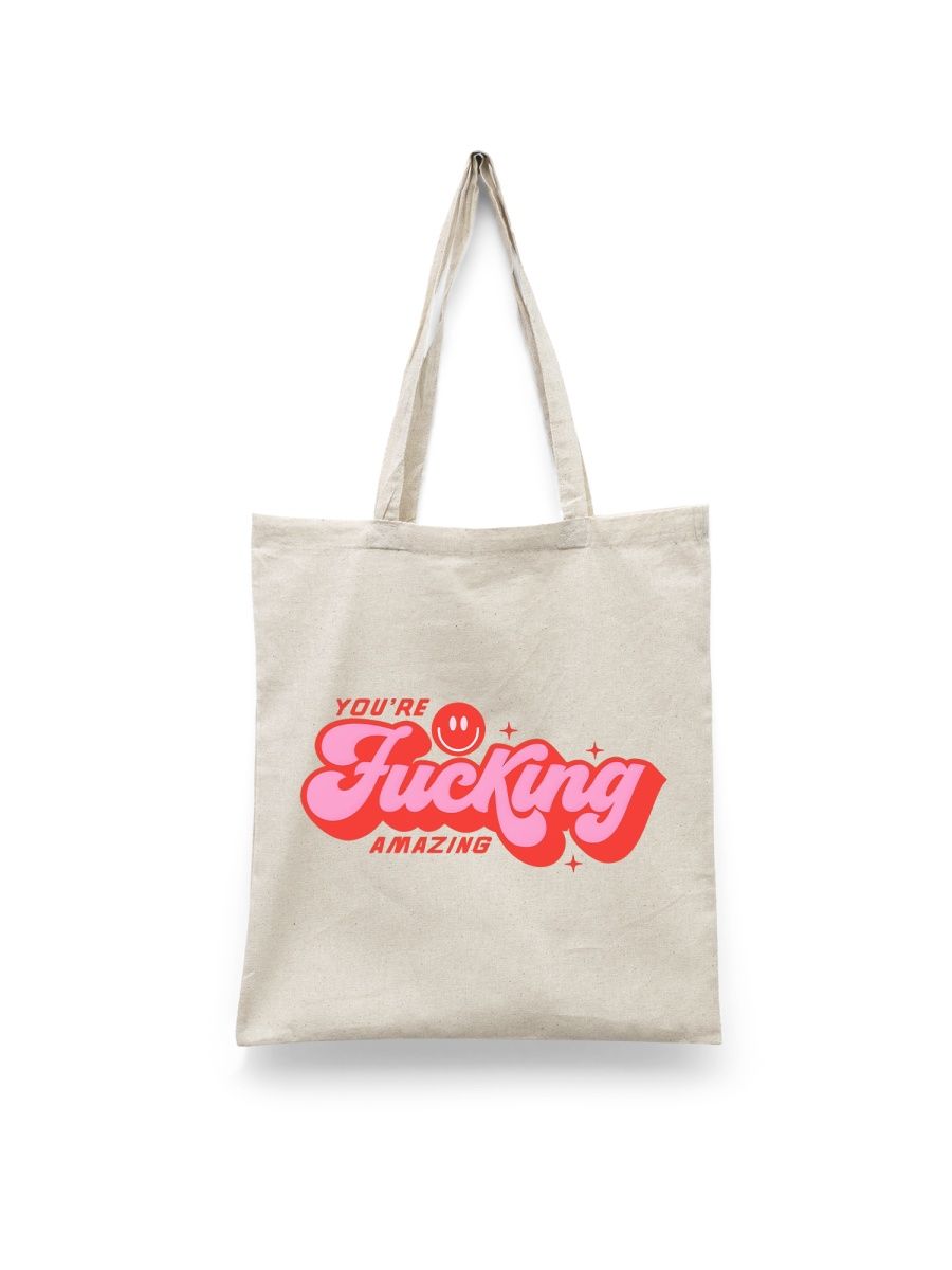 

Шоппер унисекс Каждому Своё You're amazing/Pink FRBCH6, белый, You're amazing/Pink FRBCH6