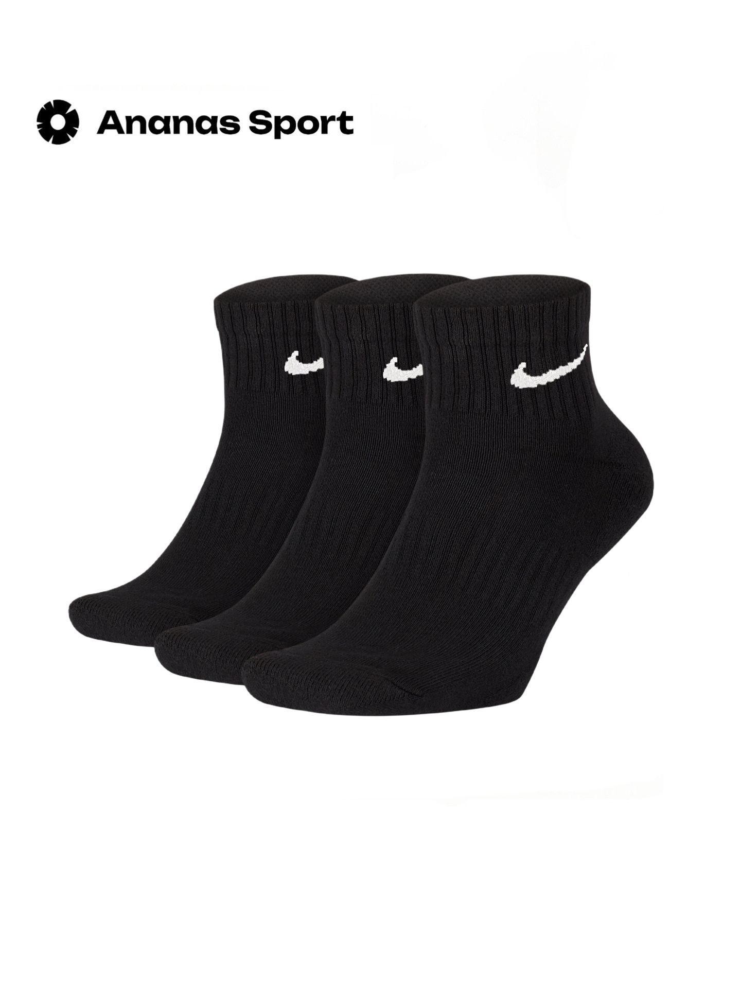 

Комплект носков мужских Nike SX7667-010 черных M, Черный, SX7667-010
