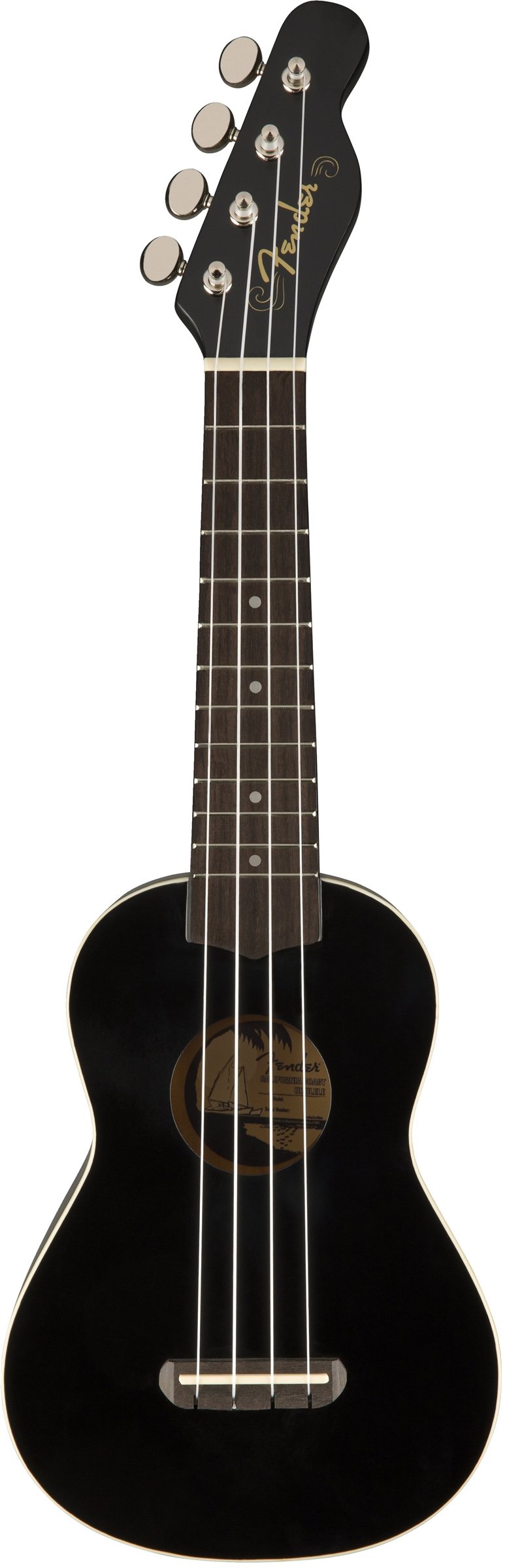 фото Укулеле сопрано fender ukulele venice black, fender (фендер)