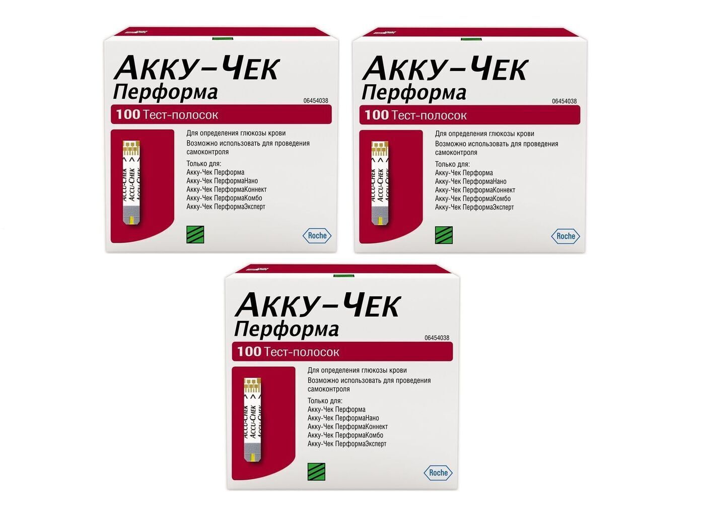 Тест-полоски Accu-Chek Performa 100 шт 3 упаковки