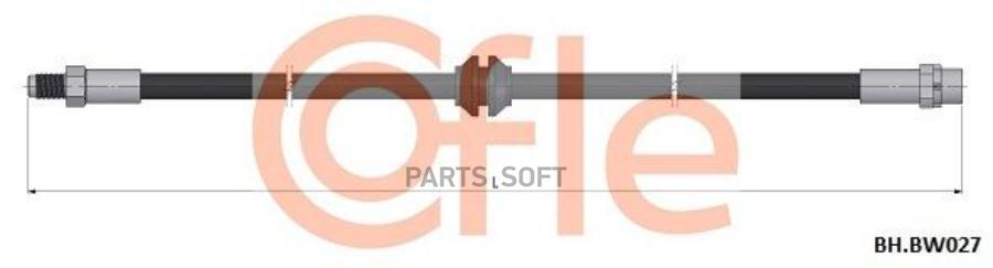 

COFLE 92.BH.BW027 Шланг тормозной передн BMW 7 E65 01- 1шт