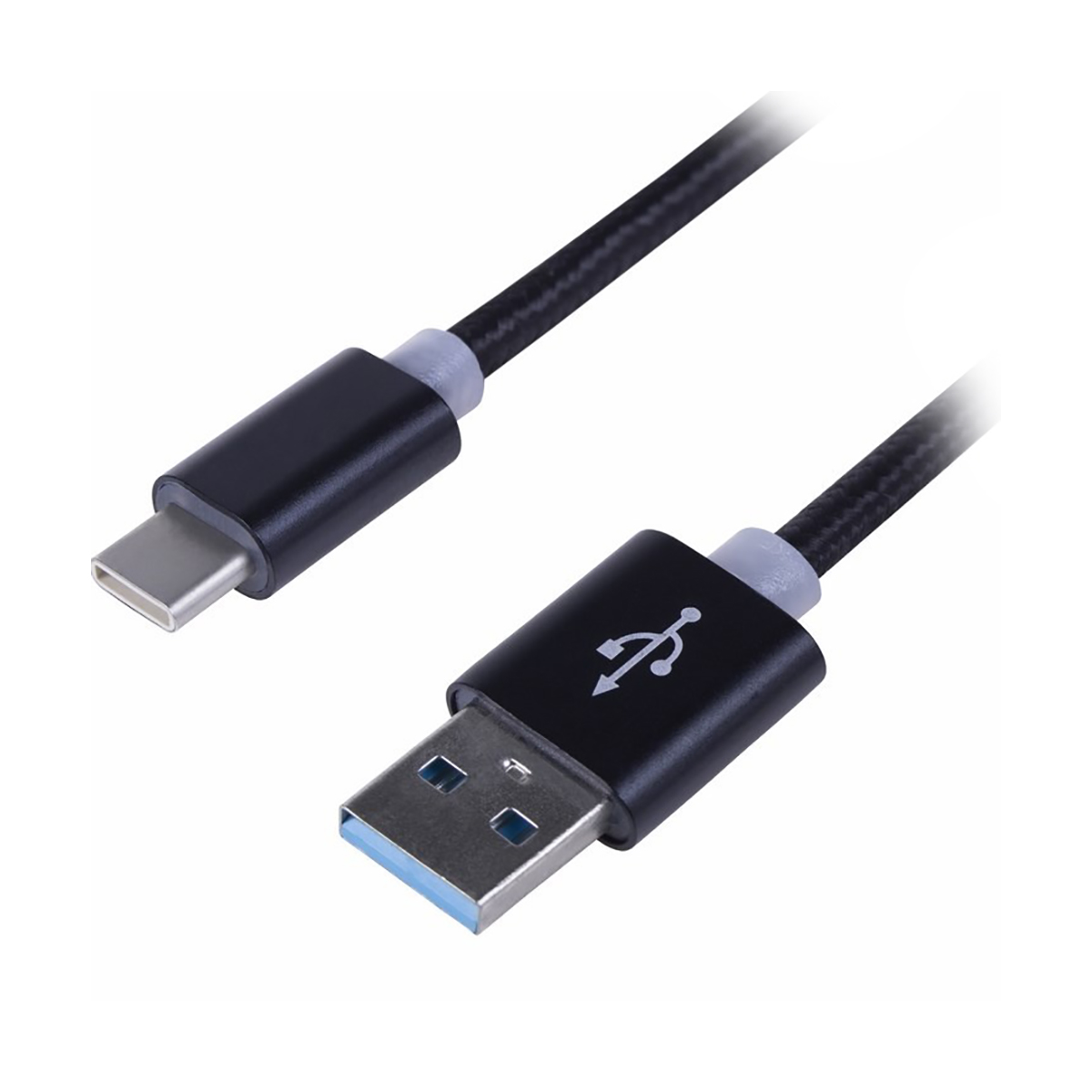 КАБЕЛЬ USB TYPE-C 1 М В НЕЙЛОНОВОЙ ОПЛЕТКЕ (СЕРЫЙ) (1/10/100) 