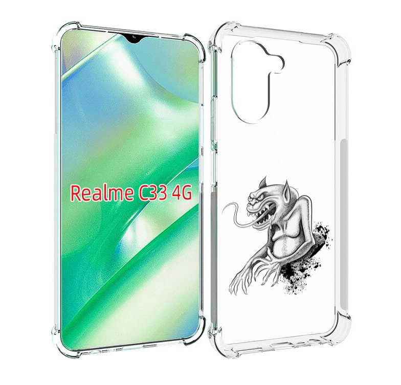

Чехол MyPads чорт для Realme C33 4G, Прозрачный, Tocco
