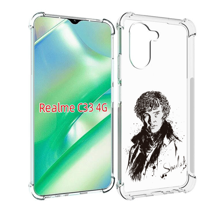 

Чехол MyPads шерлок холмс портрет для Realme C33 4G, Прозрачный, Tocco