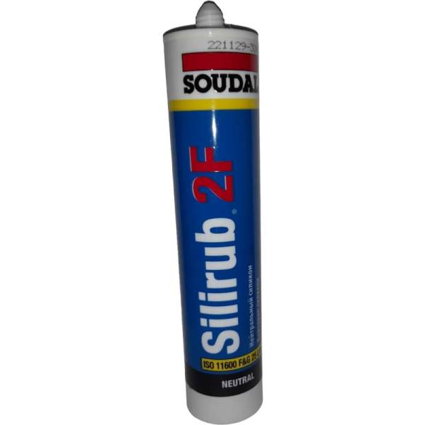 Нейтральный силиконовый герметик Soudal Силируб 2F белый, 300 мл 157059