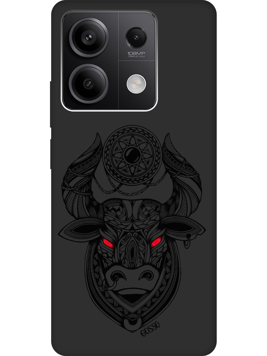 

Силиконовый чехол на Xiaomi Redmi Note 13 5g с рисунком "Grand Bull" Soft Touch черный, Черный;красный, 20012077