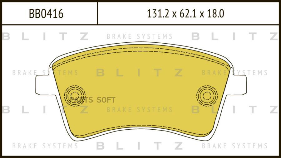 

Комплект тормозных колодок Blitz BB0416