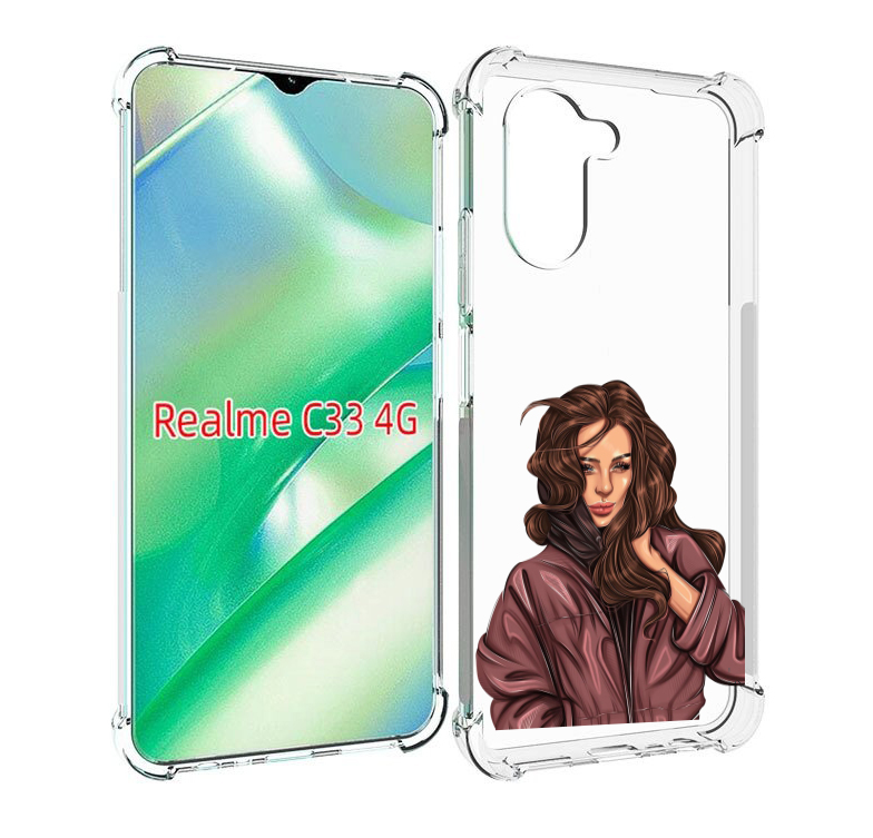 

Чехол MyPads Арт рисунок девушки для Realme C33 4G, Прозрачный, Tocco