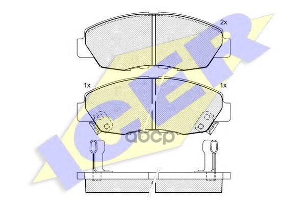 

Колодки Дисковые П. Ноndа Ассоrd Аll 90-93/Сr-V 2.0I 02> ICER 180797 180797