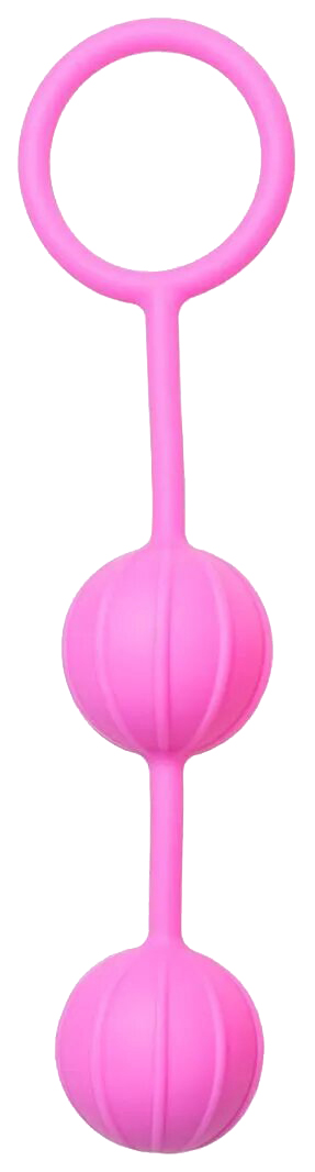 фото Розовые вагинальные шарики с ребрышками roze love balls edc