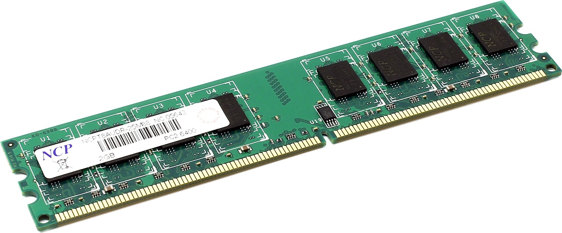 

Оперативная память NCP NCP DDR2 DIMM 2GB PC2-6400 800MHz