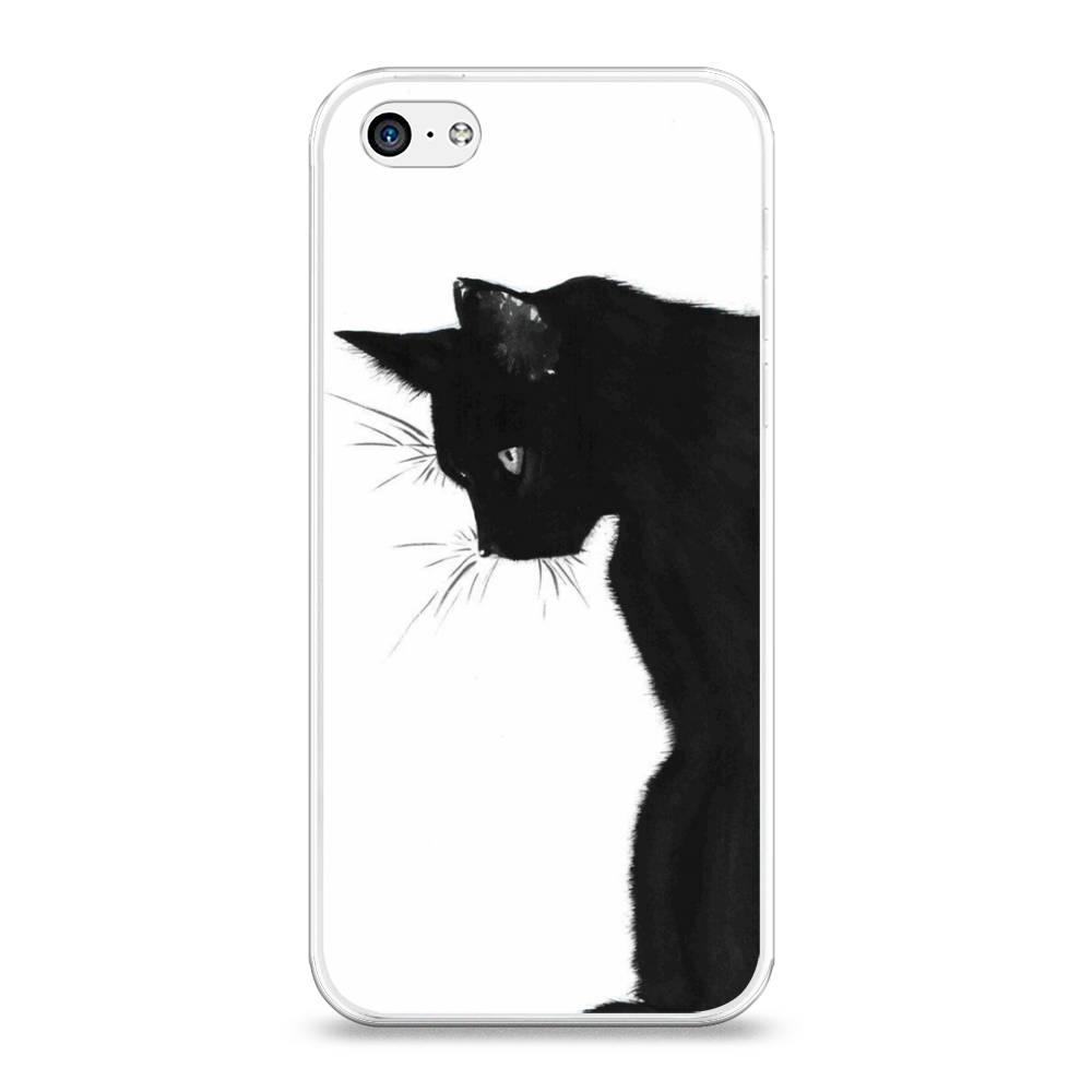 

Чехол Awog на Apple iPhone 5C / Айфон 5C "Black cat", Черный;белый, 10250-1