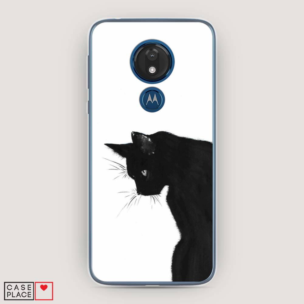 

Чехол Awog на Motorola Moto G7 / Моторола Мото G7 "Black cat", Черный;белый, 241150-1
