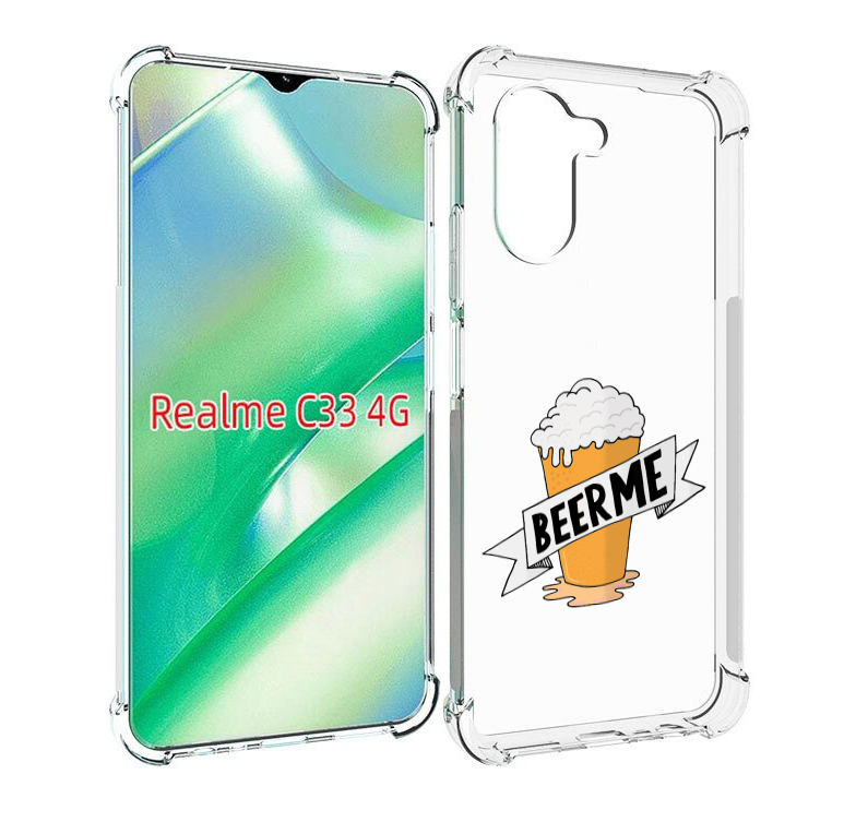 

Чехол MyPads Beer-me для Realme C33 4G, Прозрачный, Tocco