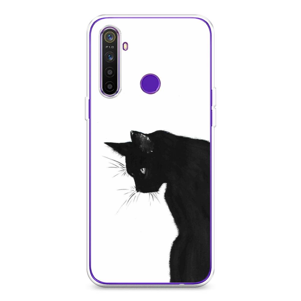 

Чехол Awog на Realme 5 "Black cat", Черный;белый, 251550-1