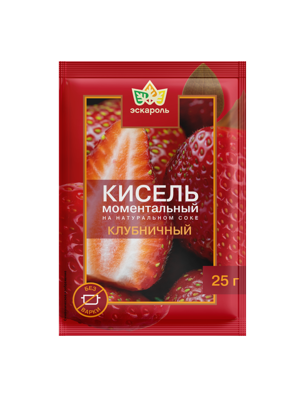 Кисель ЭСКАРОЛЬ клубника, 25 г х 3 шт