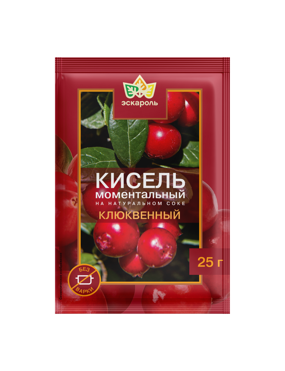 

Кисель ЭСКАРОЛЬ клюква, 25 г х 2 шт
