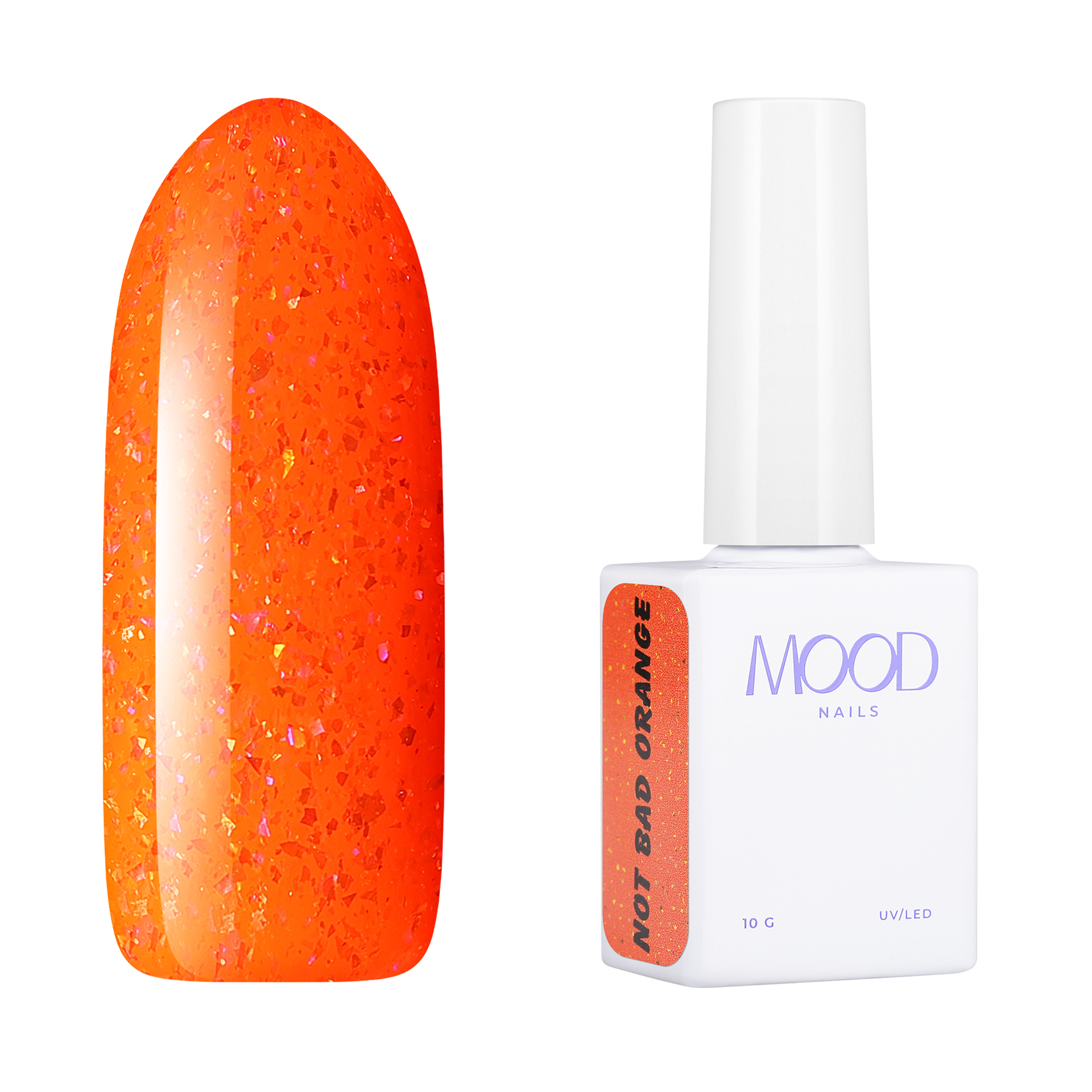 

Гель-лак MOODNAIL Gel-polish Not Bad Orange, 10 г