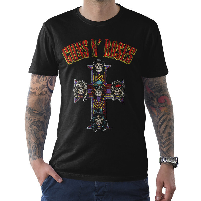 фото Футболка мужская dream shirts guns and roses 1000558222 черная xl