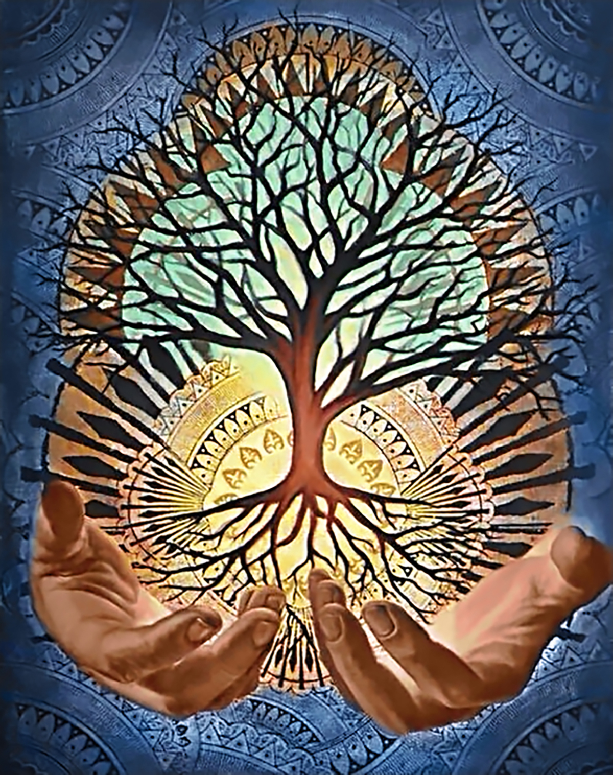 фото Алмазная мозаика гранни «древо жизни» полная выкладка, 48х38 см, квадратные стразы