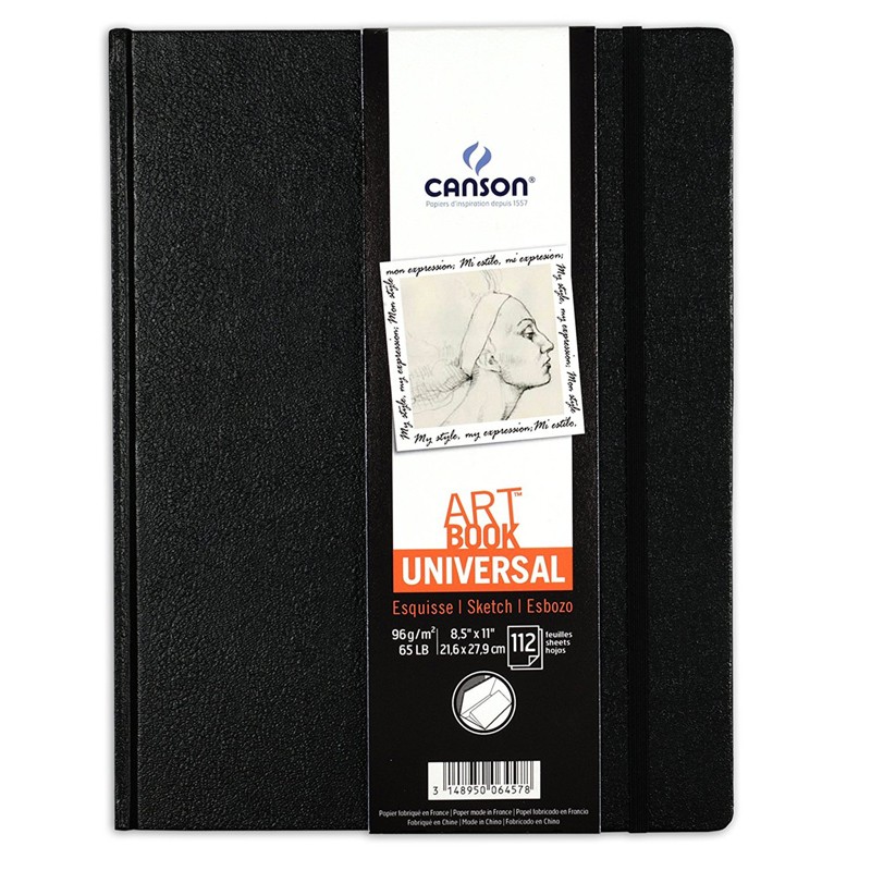 Блокнот в твердой обложке для зарисовок Canson Art Book Universal 21.6х27.9см 112 листов