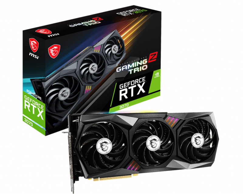 фото Видеокарта msi nvidia geforce rtx 3070 gaming z trio 8g