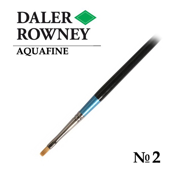 Daler Rowney Кисть синтетика плоская 2 короткая ручка Aquafine 675₽