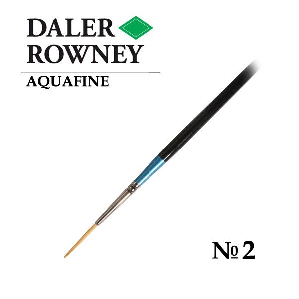 Daler Rowney Кисть синтетика риггер 2 короткая ручка Aquafine 615₽