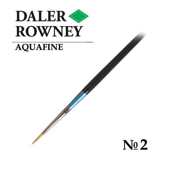 Daler Rowney Кисть синтетика круглая 2 короткая ручка Aquafine 615₽