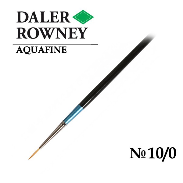 Daler Rowney Кисть синтетика лайнер №10/0 короткая ручка Aquafine Кисть синтетика лайнер №10/0 короткая ручка AQUAFINE Daler-Rowney черный